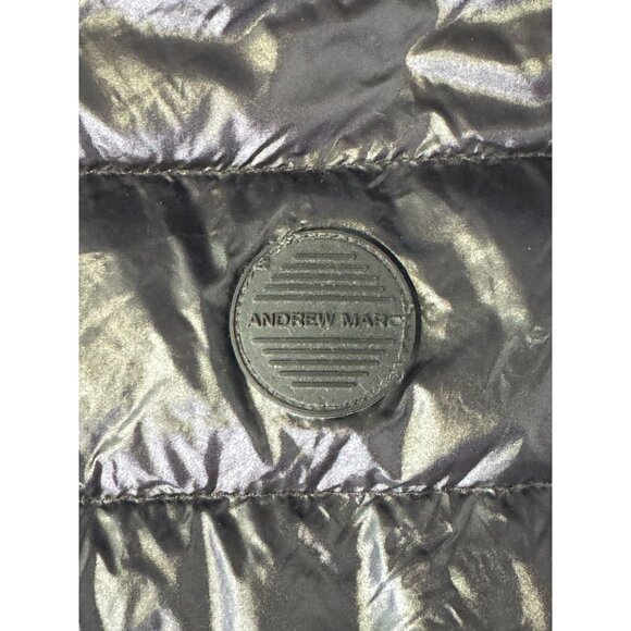 New Andrew Marc Black Premium Down Filled Puffer Packable Coat Zip Pocket Sz XL - Picture 13 of 16